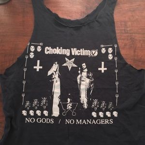 Choking Victim Cut Punk Metal Band Shirt